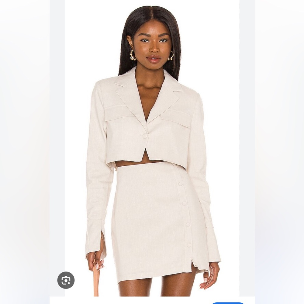 Tessa Blazer & skirt in Nude